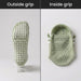 Green grip sock with 'elliosa' branding showing outside and inside grips on a white background.