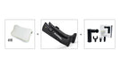 Set of recovery gear including Blackroll recovery pillow, recovery boots 2.0 and fascia massage gun.