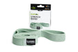 Close up view of the green Blackroll stretch resistance band and the box.