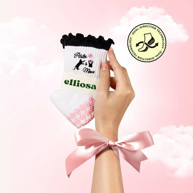 Elliosa Dual direction grip socks pilates and meow. 