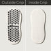 Inside and outside grip view of Elliosa dual direction grip socks