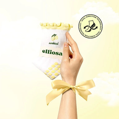 Elliosa Dual Direction grip socks in sunkissed