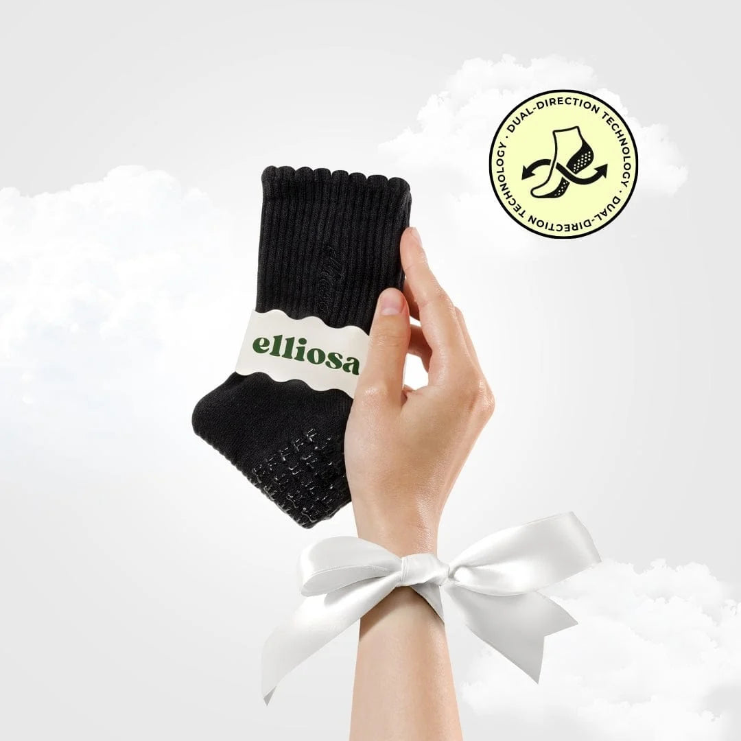 Elliosa dual direction black grip socks 