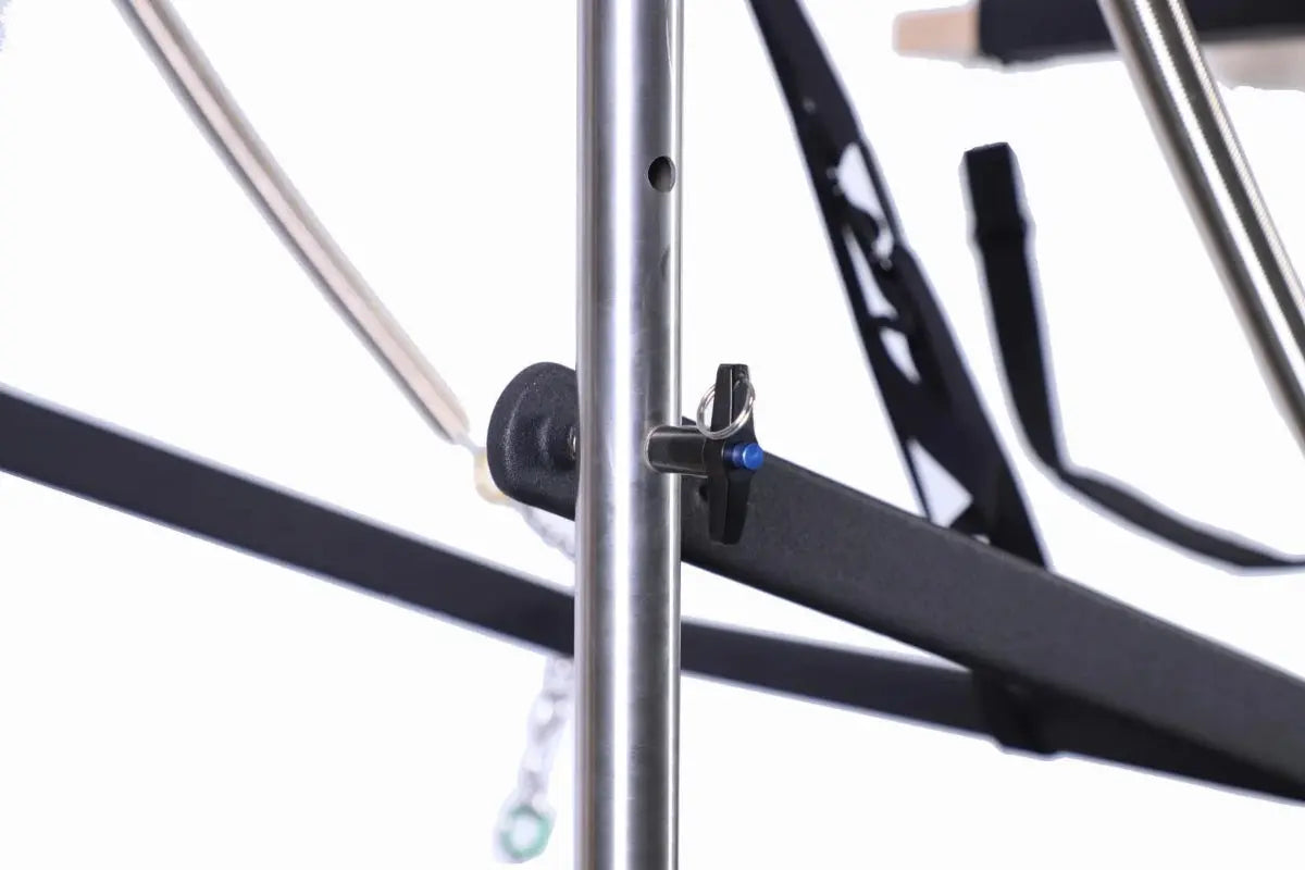 Close up of pole and attachment on Cadillac.