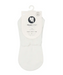 White quarter crew grip socks with ruffle in white sleeve packet with MoveActive logo.