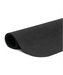 Side view of a black reformer pilates mat rolled up.