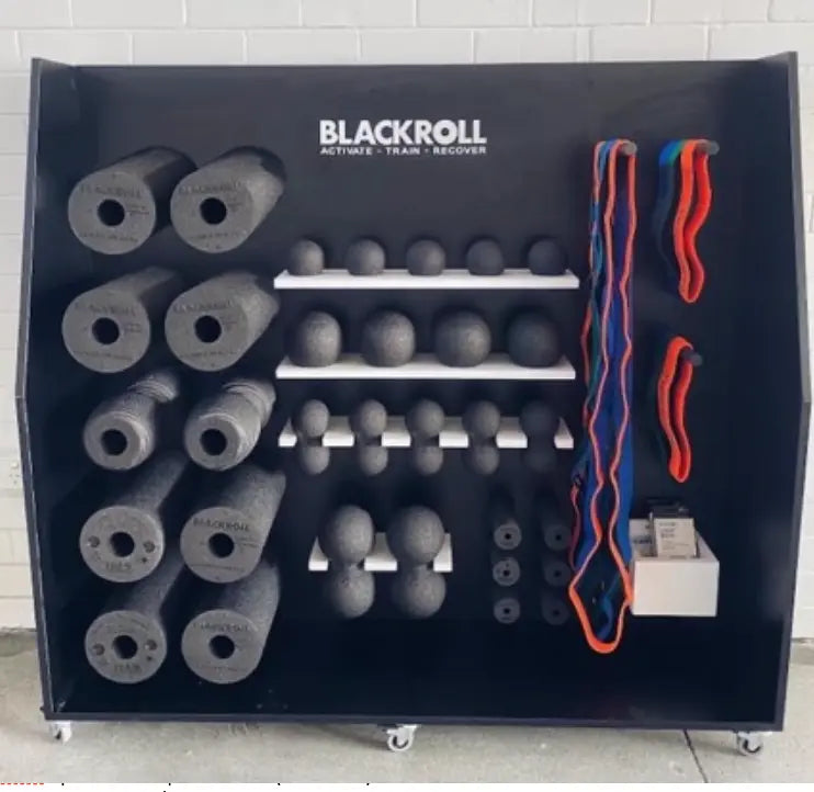 BLACKROLL® RECOVERY STATION LARGE | Mobile Station with Rollers, Balls & Bands BLACKROLL® Australia