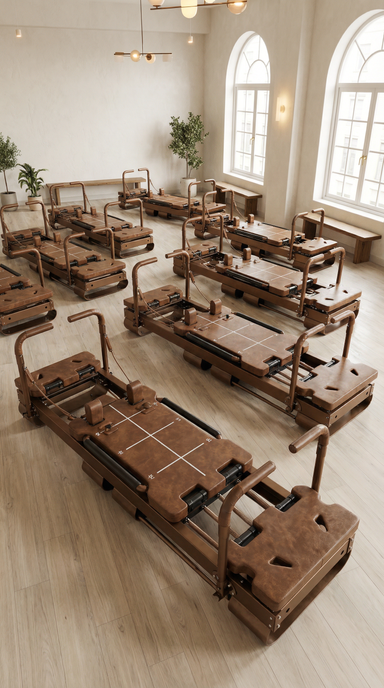 Core Collab Sculptformers shown in brown in a studio setting with arched windows and high ceilings.