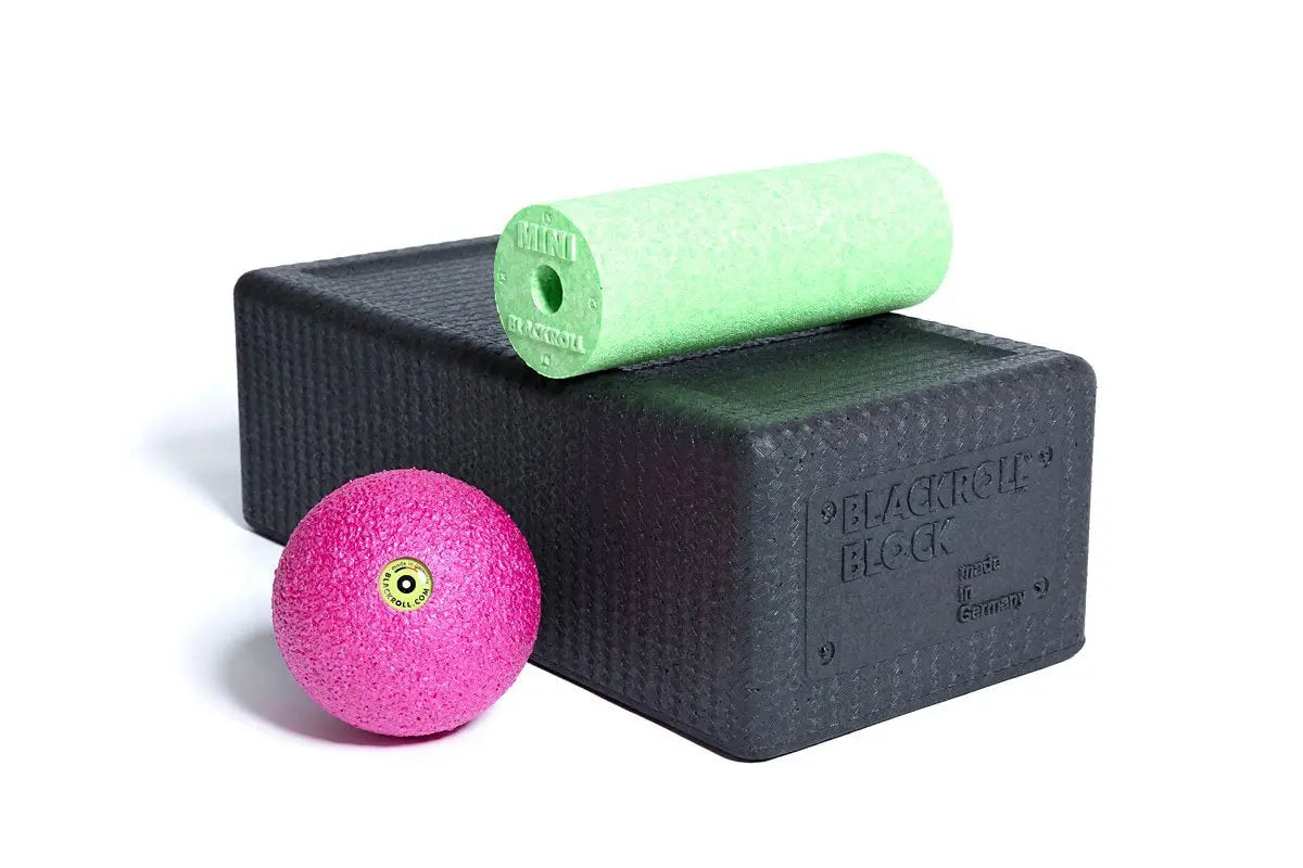 BLACKROLL® BLOCK SET | Yoga Block, Mini Foam Roller & Trigger Point Ball BLACKROLL® Australia