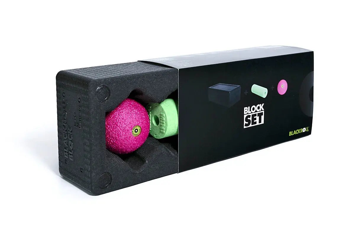 BLACKROLL® BLOCK SET | Yoga Block, Mini Foam Roller & Trigger Point Ball BLACKROLL® Australia