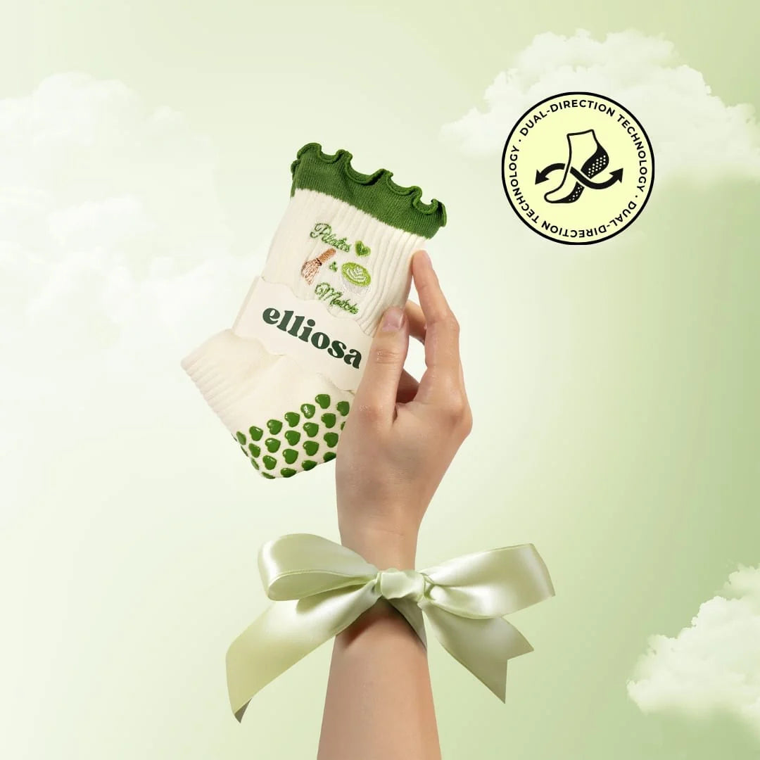 Elliosa Grip Socks - Pilates & Matcha