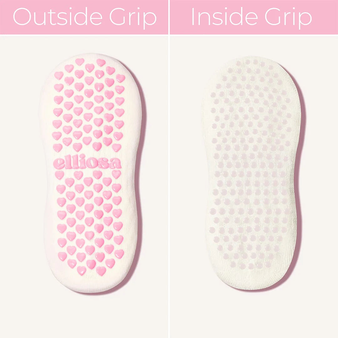 Elliosa Dual-Direction Grip Stripes Socks - Cream Cloud