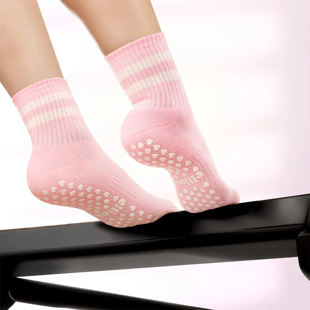 Elliosa Dual-Direction Grip Stripes - Pink Cloud