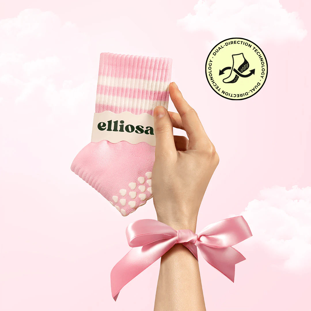 Elliosa Dual-Direction Grip Stripes - Pink Cloud