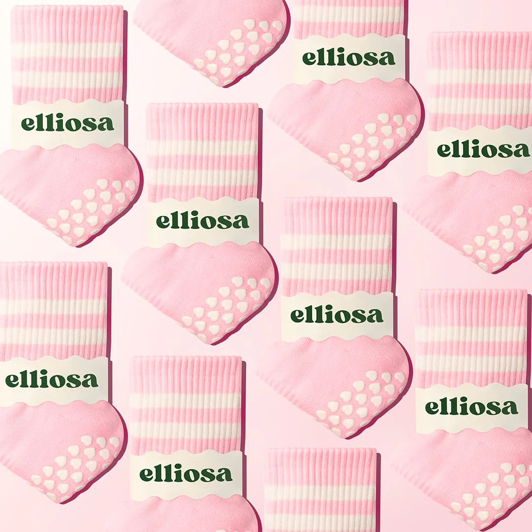 Elliosa Dual-Direction Grip Stripes - Pink Cloud
